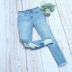 Fashion Nova Skinny Jeans High Waist Denim Jegging Stretch Distressed Size 3